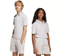 adidas Entrada 26 Polo šviesiai pilki vaikiški marškinėliai JZ6628