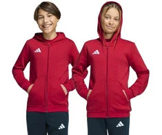 adidas Entrada 26 Vaikiškas džemperis su pilnu užtrauktuku Raudonas KH1781