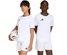 adidas Entrada 26 vaikiški marškinėliai balti ir juodi JZ2532
