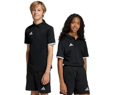 adidas Entrada 26 vaikiški polo marškinėliai juodi JZ6629