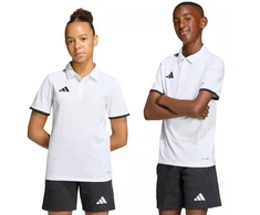 adidas Entrada 26 vaikiški polo marškinėliai balti JZ6624