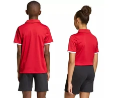 adidas Entrada 26 vaikiški raudoni Polo marškinėliai JZ6626