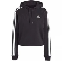 adidas Essentials 3-Stripes French Terry sutrumpintas bliuzonas su gobtuvu moterims IC8767