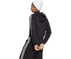 adidas Essentials 3-Stripes French Terry sutrumpintas bliuzonas su gobtuvu moterims IC8767