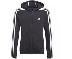 Adidas Essentials 3S Jaunimo džemperis su gobtuvu ir užtrauktuku GQ8356
