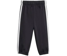adidas Essentials Joggeriai 3 juostelių Fleece džemperis su gobtuvu Sportinis kostiumas vaikams Juodas JD6484
