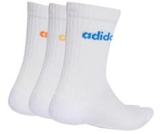 adidas Linijinės pusaukštės paminkštintos kojinės 3 poros baltos KD1717