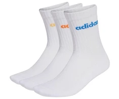 adidas Linijinės pusaukštės paminkštintos kojinės 3 poros baltos KD1717