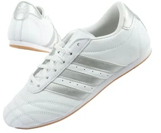 Adidas moteriški sportiniai Taekwondo bateliai su nėriniais, balti, stilingi, odiniai