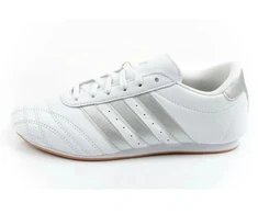 Adidas moteriški sportiniai Taekwondo bateliai su nėriniais, balti, stilingi, odiniai