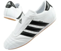 Adidas moteriški Taekwondo sportiniai bateliai, balti, odiniai, įsispiriami