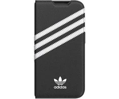 Adidas OR Booklet PU dėklas iPhone 14 Pro - juodai baltas