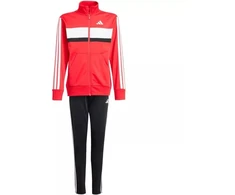 adidas Seasonal Essentials Tiberio 3 juostelių trikotažinis vaikiškas sportinis kostiumas, raudonas ir juodas JI6214