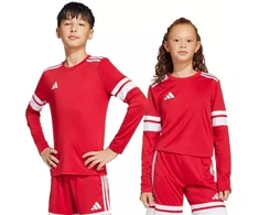adidas Squadra 25 Vaikiškas džersis ilgomis rankovėmis, raudonas ir baltas JJ0041