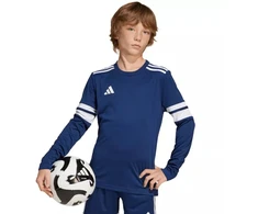 adidas Squadra 25 vaikiški marškinėliai ilgomis rankovėmis tamsiai mėlynos spalvos JJ0049