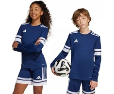 adidas Squadra 25 vaikiški marškinėliai ilgomis rankovėmis tamsiai mėlynos spalvos JJ0049