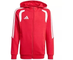 adidas Tiro 26 League sportinis džemperis su pilnu užtrauktuku ir gobtuvu vaikams raudonas KF9101