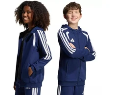 adidas Tiro 26 League sportinis džemperis su užtrauktuku vaikams, tamsiai mėlynas KF3322