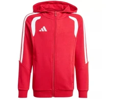 adidas Tiro 26 League sportinis džemperis su pilnu užtrauktuku ir gobtuvu vaikams raudonas KF9101