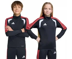 adidas Tiro 26 lygos treniruočių viršus vaikams, juodos, baltos ir raudonos spalvos, JY7159