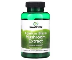 Agaricus blazei grybo ekstrakto kapsulės Swanson 500 mg, 90 kapsulių