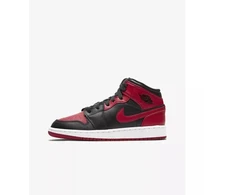 Air Jordan 1 Mid Banned GS retro batai - 554725-074