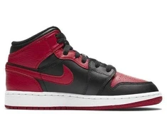 Air Jordan 1 Mid Banned GS retro batai - 554725-074