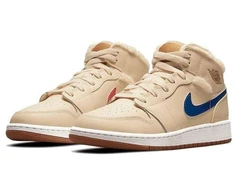 Air Jordan 1 Mid Flisinis Perlų Baltumo GS Žiemos Avalynė - DO2207-264