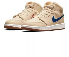 Air Jordan 1 Mid Flisinis Perlų Baltumo GS Žiemos Avalynė - DO2207-264