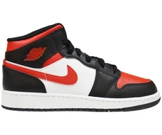 Air Jordan 1 Mid GS Fire Raudona krepšinio batai - 554725-079