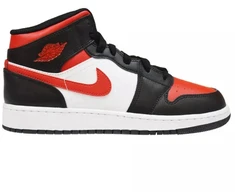 Air Jordan 1 Mid GS Fire Raudona krepšinio batai - 554725-079