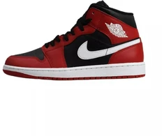 Air Jordan 1 Mid Vyriški krepšinio bateliai Juoda/Raudona/Balta - DQ8426-061