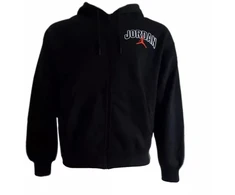 Air Jordan Brooklyn Fleece džemperis su gobtuvu ir pilnu užtrauktuku, juodas - IB7908-010