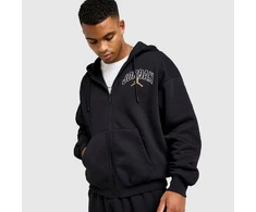 Air Jordan Brooklyn Fleece džemperis su gobtuvu ir pilnu užtrauktuku, juodas - IB7908-011