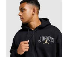 Air Jordan Brooklyn Fleece džemperis su gobtuvu ir pilnu užtrauktuku, juodas - IB7908-011