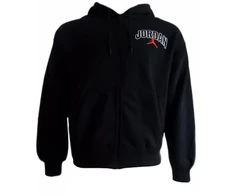 Air Jordan Brooklyn Fleece džemperis su gobtuvu ir pilnu užtrauktuku, juodas - IB7908-010