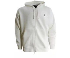 Air Jordan Brooklyn Fleece Jumpman džemperis su užtrauktuku ir gobtuvu, baltas - FV7289-133