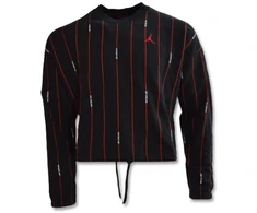 Air Jordan Essential flisinis viršutinis drabužis moterims, juoda/ryškiai raudona - DJ2623-010