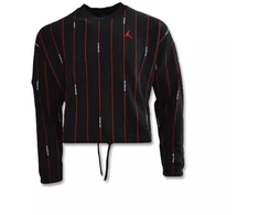 Air Jordan Essential flisinis viršutinis drabužis moterims, juoda/ryškiai raudona - DJ2623-010