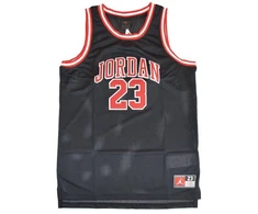 Air Jordan Junior Michael Jordan 23 vaikiški krepšinio marškinėliai, juodi - 95A773-023