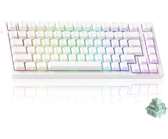 Akko TAC75 HE laidinė žaidimų klaviatūra su magnetiniais jungikliais, 75%, ARGB, balta