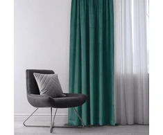 Aksominė užuolaida su kilpomis Vila AmeliaHome 200 × 175 cm, tamsiai žalia