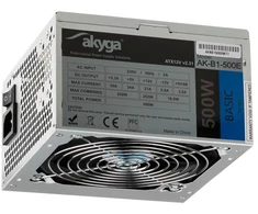 Akyga Basic AK-B1-500E maitinimo šaltinis (500 W; pasyvus; 120 mm)