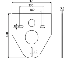 Alca plast garso izoliacinė tarpinė Alcadrain M91, pakabinamiems WC ir bidė