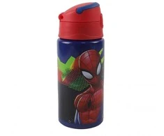 Aliuminė Gertuvė Spiderman su šiaudeliu, 500 ml