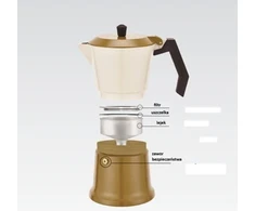 Aliuminio moka pot MR-1657-6-BEIGE MAESTRO