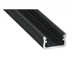 Aliuminis profilis Lumines LED juostoms A (juodas, anoduotas, 3m)
