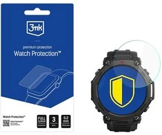 3Mk apsauginis hibridinis stiklas išmaniojo laikrodžio ekranui. 3mk apsauginis „FlexibleGlass“ skirtas „Amazfit T-Rex 3 Pro 48mm“.
