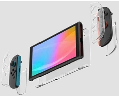 AmazingThing PlayShield minimalistinis dėklas, skirtas Nintendo Switch 2 – permatomas
