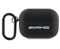 Mercedes AMG AMAP2SLWK AirPods Pro 2 (2022/2023) dėklas juodos spalvos Leather with baltos spalvos Logo